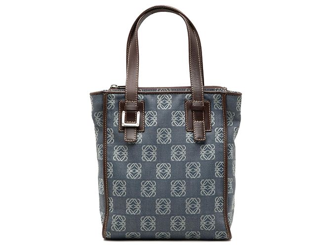 Bolsa de denim azul Anagram LOEWE