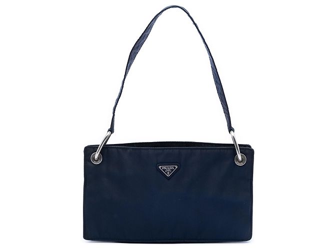 Borsa a Spalla Tessuto Blu Prada Blu navy