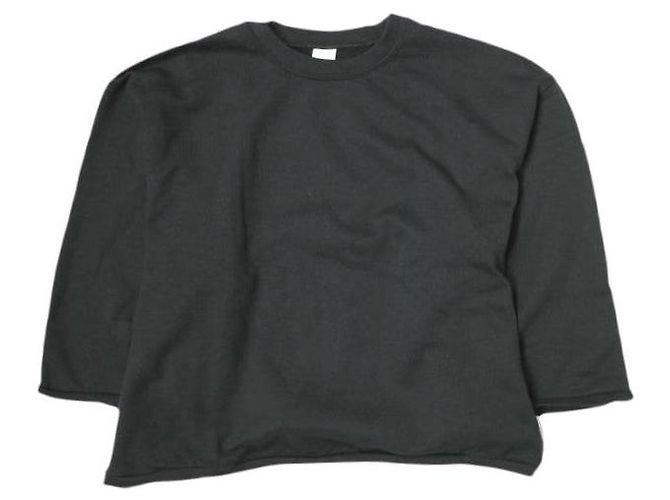 Autre Marque Sweatshirt mit Weiten Ärmeln aus Baumwolle und Polyester Schwarz