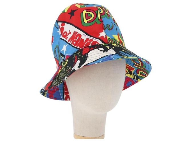 Christian Dior Hat Canvas Multicolor Auth 168182SAM Multiple colors