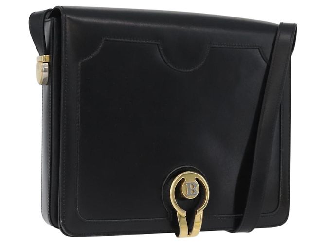 BALLY Borsa a Spalla in Pelle Nera e Oro Auth 173248A Nero D'oro