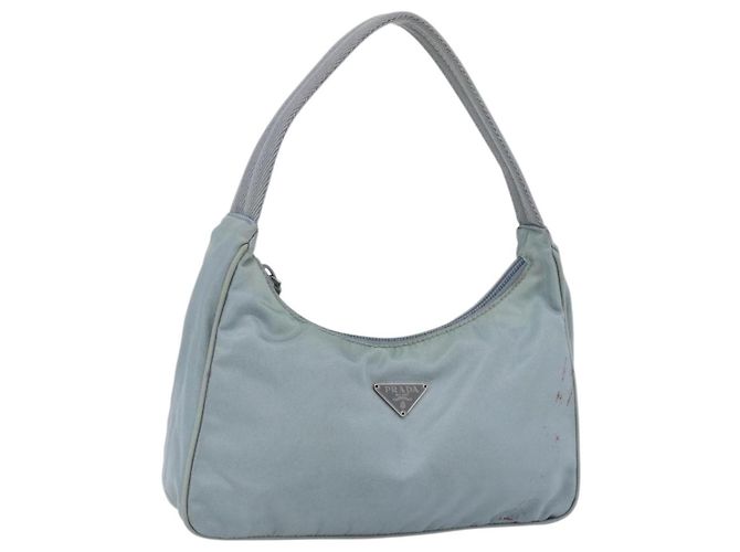 PRADA Handtasche aus Nylon babyblau Silber authentisch fm5138 Hellblau