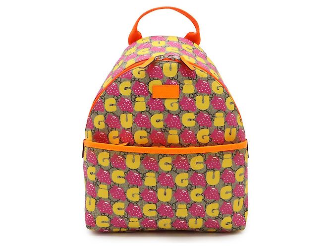 Gucci GG Supreme Rucksack Pink Beige Orange Gelb