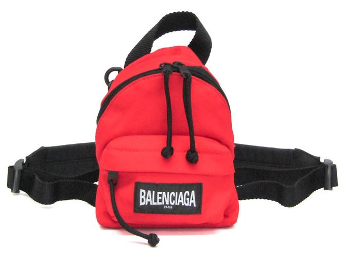 Everyday Pochette e borsa a spalla in nylon Balenciaga Explorer 656060 Nero Rosso