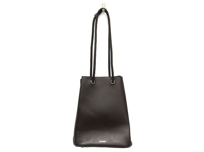 Bolsa transversal com cordão Jil Sander em marrom escuro Castanho escuro