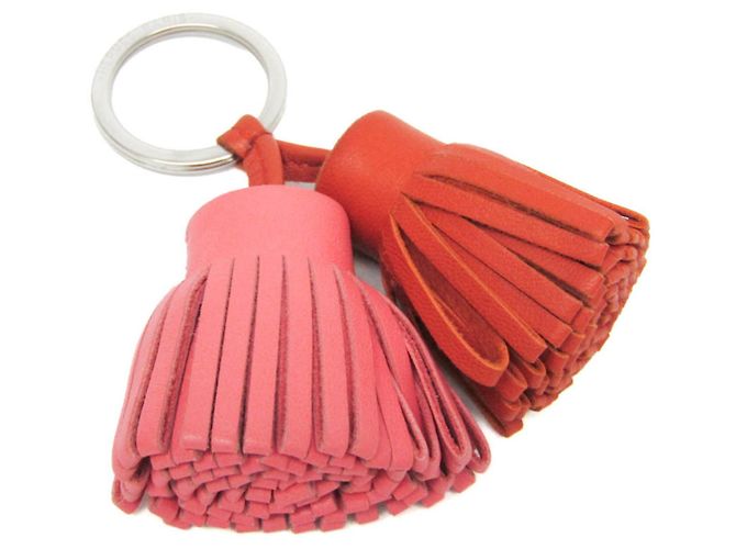 Ring Porte-clés Hermès Carmen Uno Dos Marron Rose 