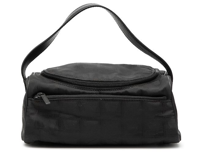 Vanity Borsa da viaggio in nylon nera della nuova linea Chanel Nero