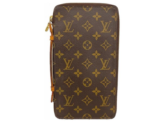 Louis Vuitton Monogram Organizer Voyage Long Wallet Brown