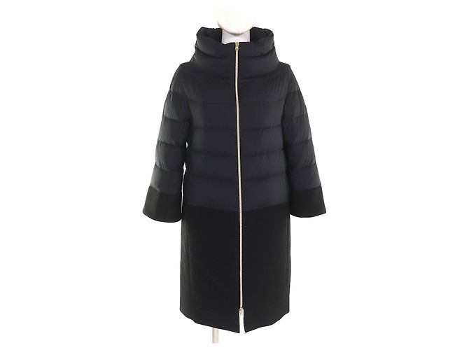 Autre Marque Herno Down Coat Wool Switching Down Coat Black