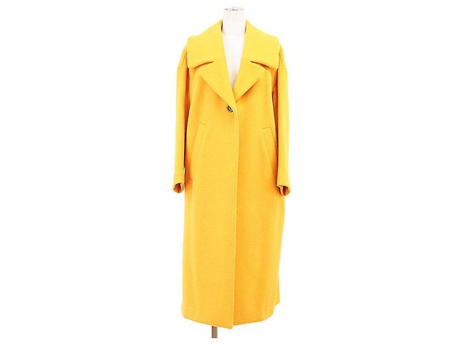 Autre Marque ENFOLD Chester Coat Wool Melton Coat Yellow