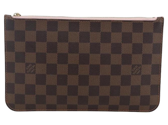 Louis Vuitton Neverfull Pochette Damier Ebene MM Marrone