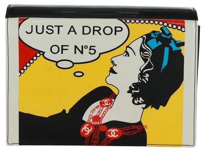 Chanel Solo una Gota de No.5 Clutch Comic Coco en Charol Multicolor