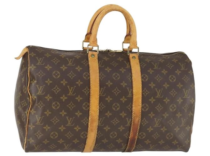LOUIS VUITTON Sac Boston Monogram Keepall 45 M41428 LV Auth 171732 Monogramme