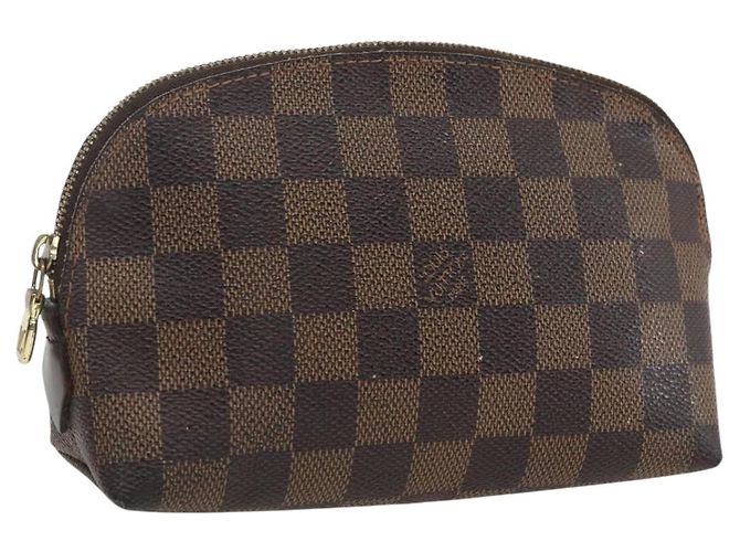 LOUIS VUITTON Kosmetiktäschchen PM Damier Ebene N47516 Auth LV 166844