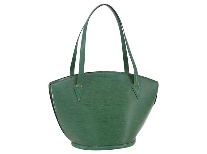 LOUIS VUITTON Bolsa de Compras Epi Saint Jacques Verde M52274 LV Auth 173655