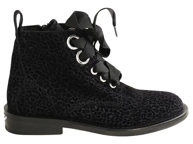 Zadig & Voltaire Scarpe stringate in pelle nera Nero 
