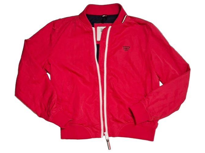 Autre Marque Rote Tommy Jeans Bomberjacke Fuschia