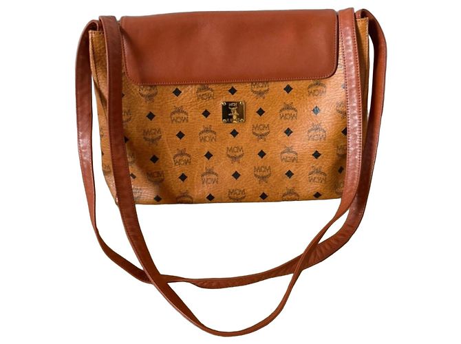 MCM Henrietta Borsa a Spalla Cognac Marrone