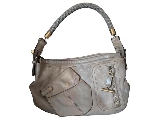 Bolsa de couro feminina Tod's em bege