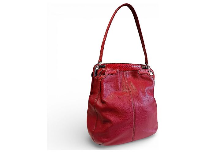 Cartier Marcello en cuir de python Rouge