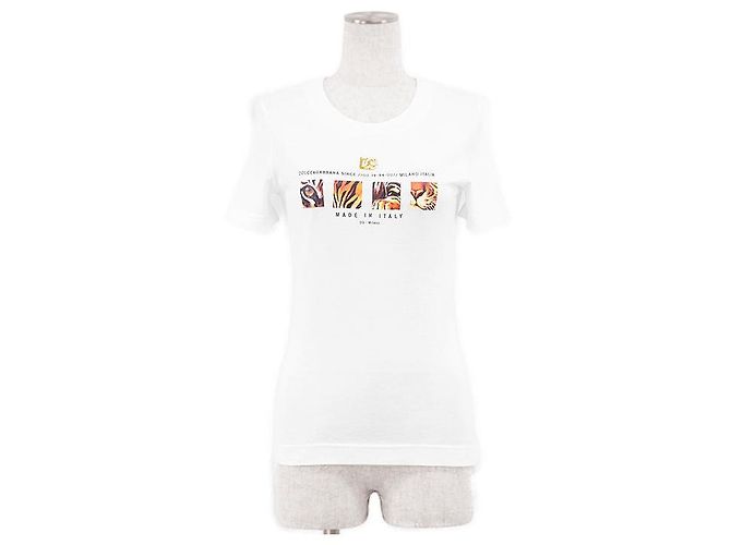 Dolce & Gabbana Camiseta de algodão com logo DG Dolce&Gabbana Branco