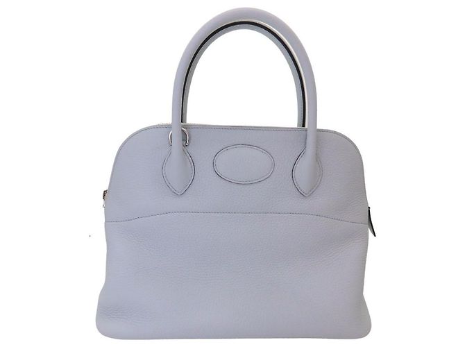 Bolsa Bolide 2way Hermès em Taurillon Clémence Azul