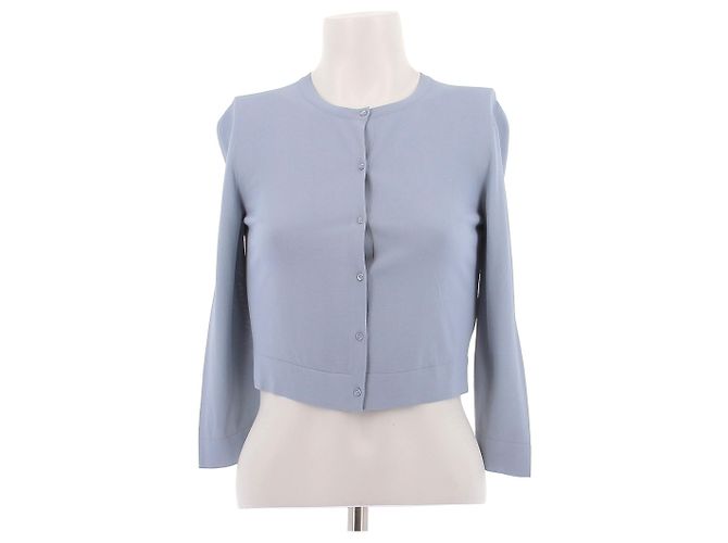 Alaïa Cardigan in Blau mit Knöpfen