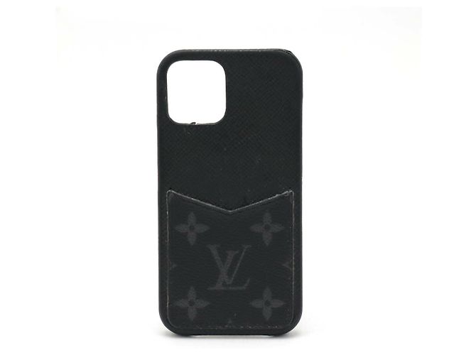 Louis Vuitton Monogram Phone Case Black Grey