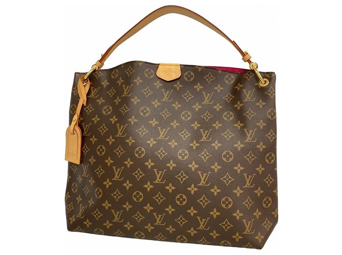 Borsa a Spalla Graceful MM Monogramma Louis Vuitton Marrone Rosa