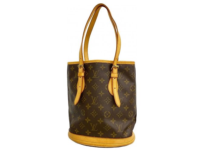 Bucket Sac à main seau PM Monogram Louis Vuitton Marron