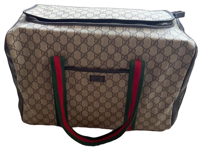 Gucci Pet Carrier Camel Canvas