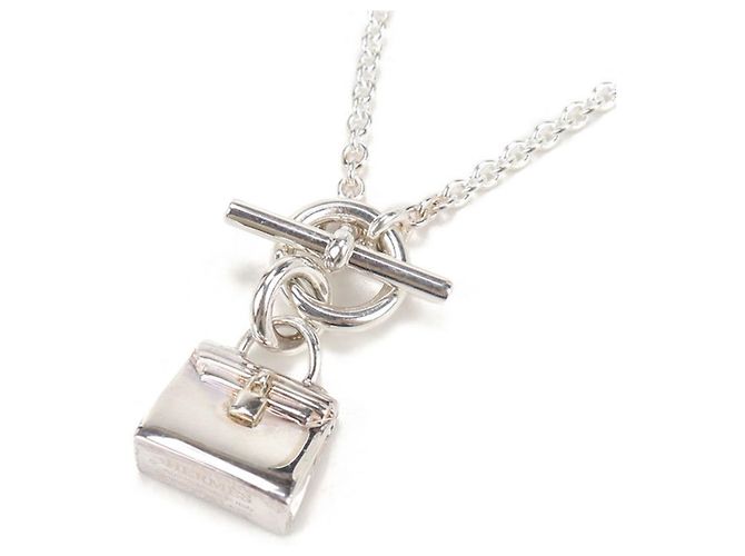 Hermès Collana Amuleto Kelly per Donne, Argento