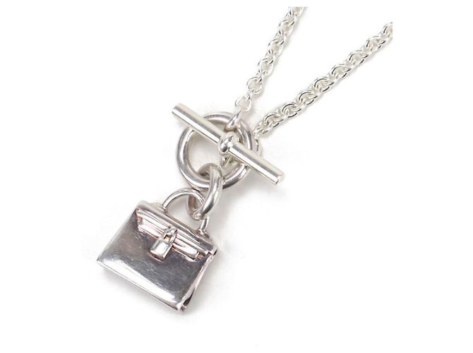 Hermès Collana Amuleto Kelly per Donne in Argento HERMES