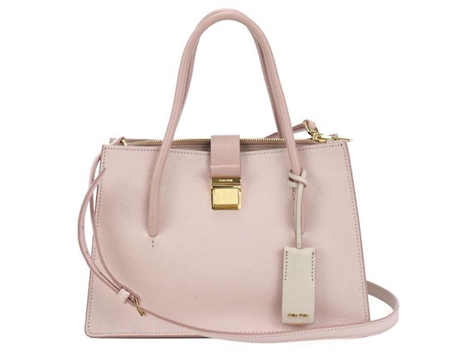 Miu Miu rosa Leder Tote Bag Pink