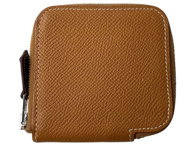 Hermès Hermes Women's Compact Mini Azap Coin Purse Golden