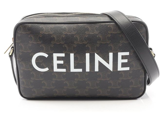 Céline Borsa a tracolla media Triomphe di Celine Marrone Nero