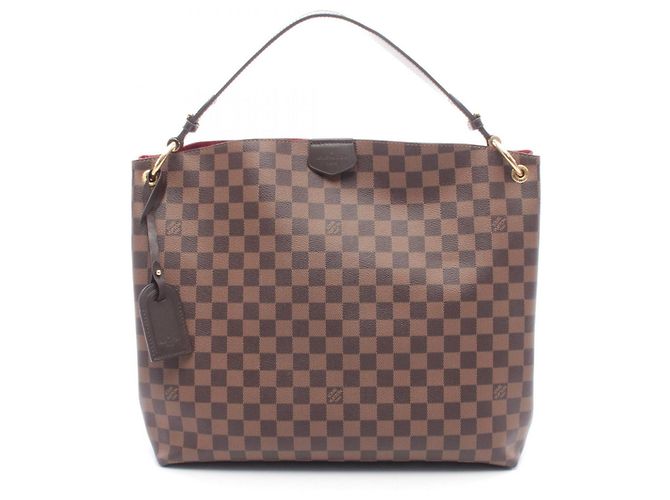 Bolsa de Ombro Graceful MM da Louis Vuitton Marrom Damier ebene