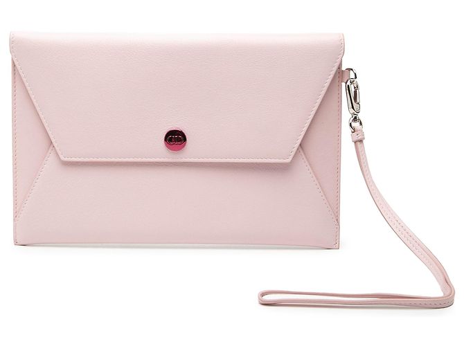 Clutch Busta in Pelle di Vitello Rosa Dior