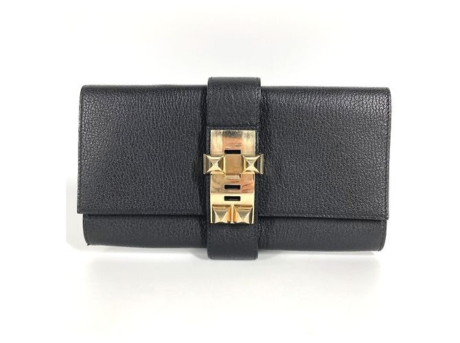 Hermès Hermes Pochette Medor Logo Bag Black