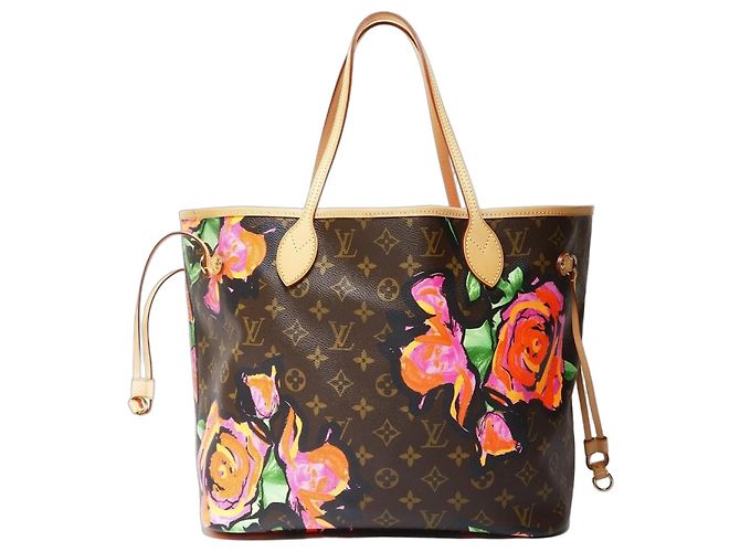 Louis Vuitton Monogram Rose Neverfull MM Tote Bag Brown