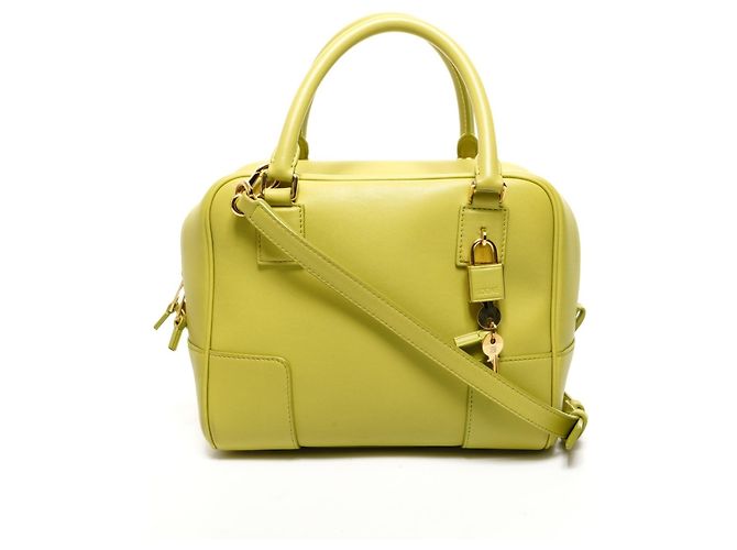 Bolsa de couro verde Loewe Amazona