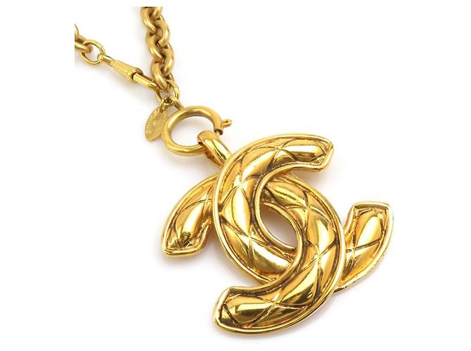 Collar de metal dorado Coco Mark de CHANEL