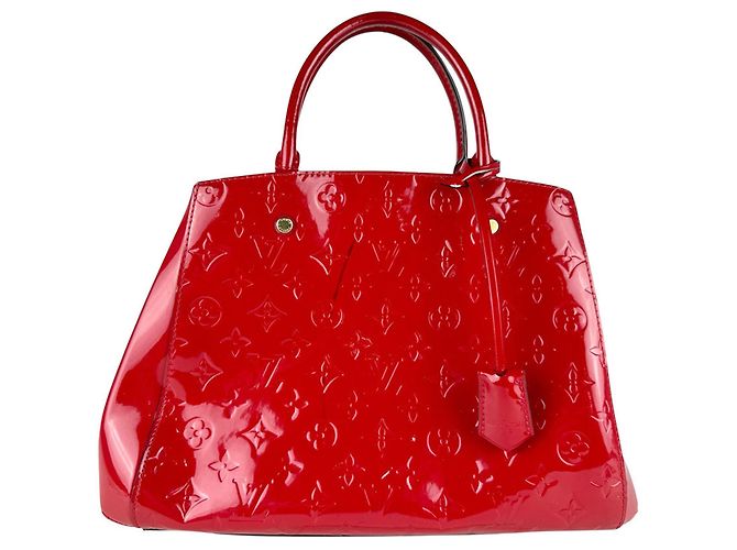 Louis Vuitton Monogram Vernis Montaigne MM Handtasche Fuschia