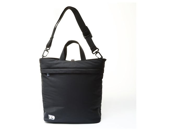 Burberry 2-Wege Nylon Shield Einkaufstasche Schwarz