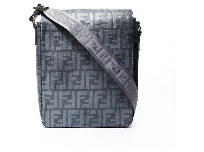 Borsa a Spalla Fendi Zucca Grigia Marrone