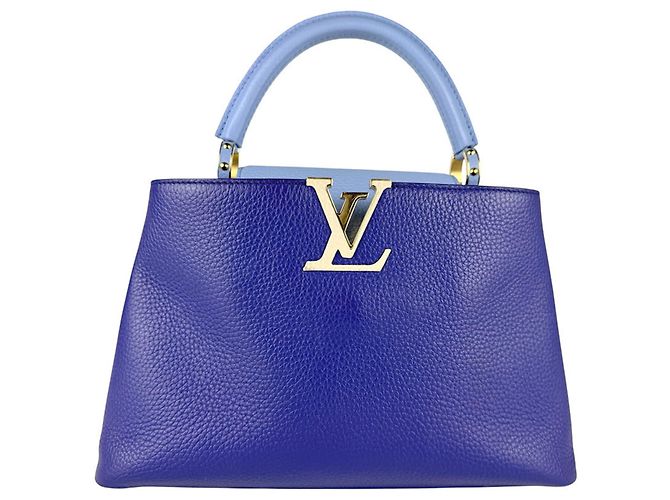 Bolsa Capucines MM Louis Vuitton Azul