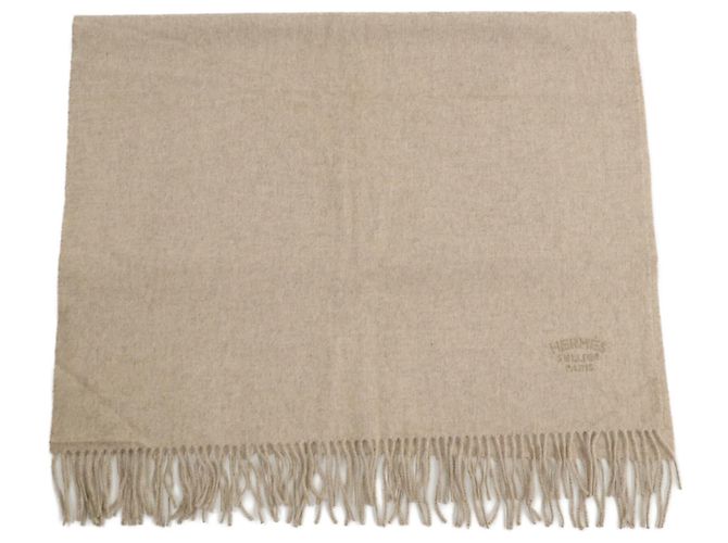 Chal de cachemira beige Hermès