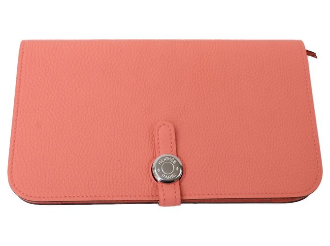 Cartera larga Dogon GM en Togo Rose Candy de Hermès