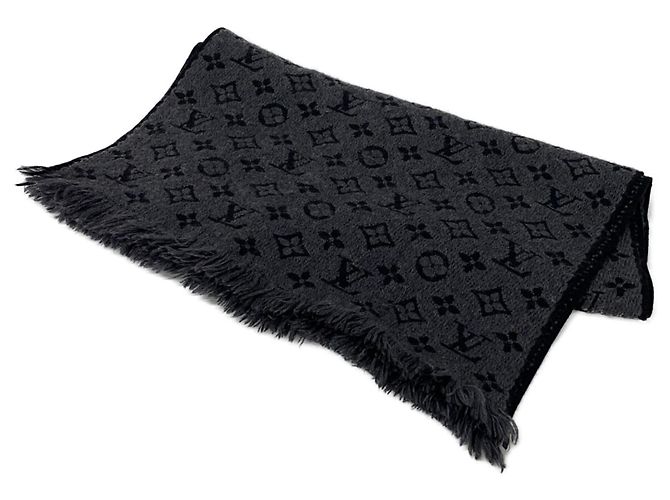 Chal de lana gris Louis Vuitton Castaño