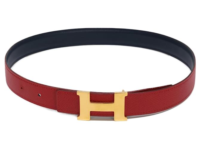 Hermès Cinturón Reversible Mini Constance HERMES Roja Azul marino
